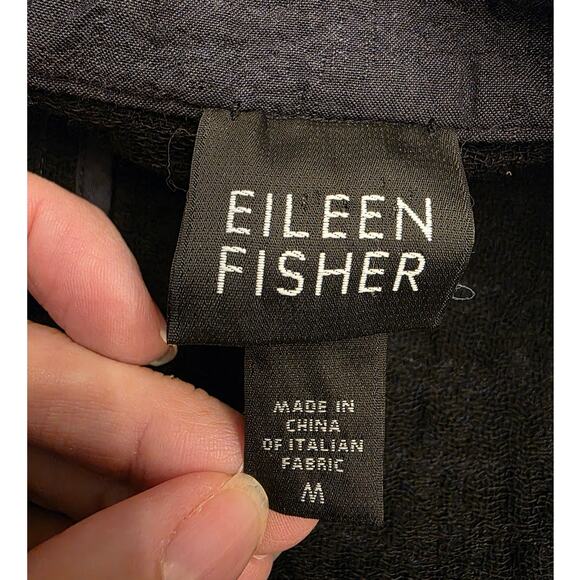 Eileen Fisher Women's Navy Asian Inspired Jacket SZ Medium Designer Minimalist - Picture 4 of 7